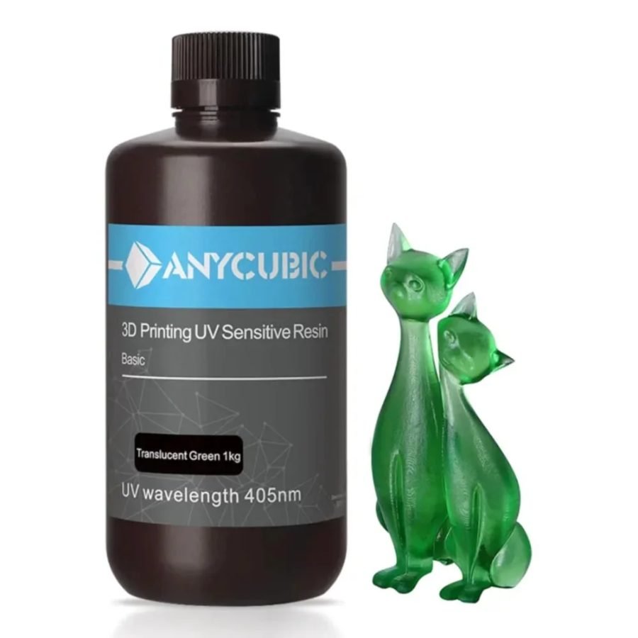Anycubic Resina Estandar Translucido Verde 1Kg