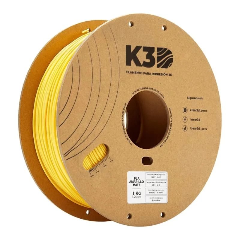 K3D PLA Mate Amarillo 1Kg