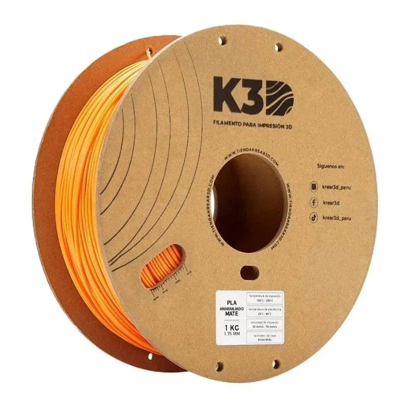 K3D PLA Mate Anaranjado 1Kg