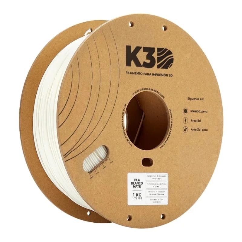 K3D PLA Mate Blanco 1Kg