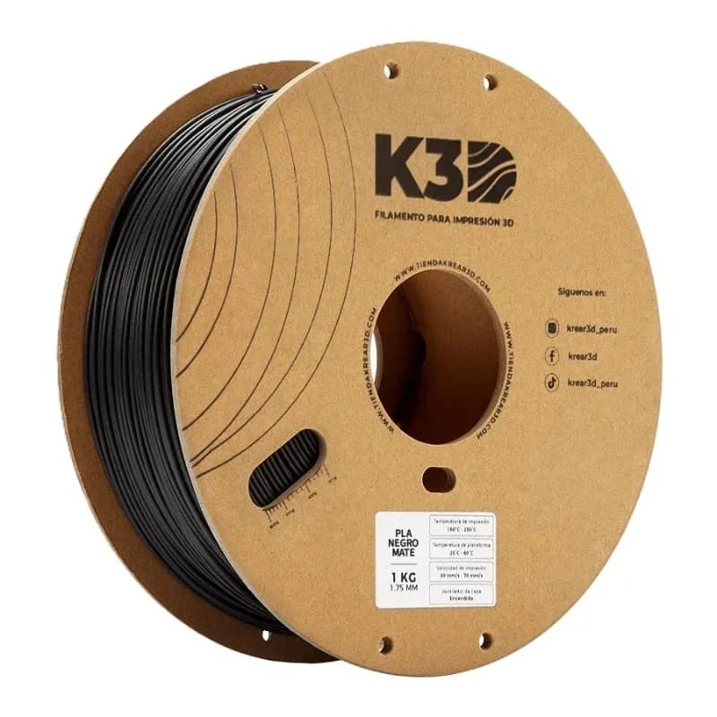 K3D PLA Mate Negro 1Kg