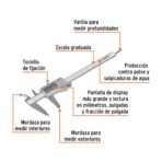 Calibrador vernier digital 6" - Milimetrico - Imagen 3